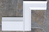 Sample of White wood trim by Countrywood